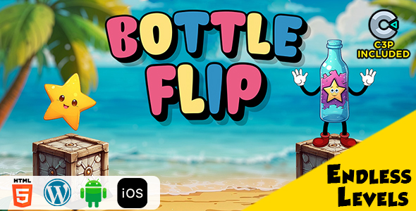 Bottle Flip HTML5 Construct 3 Game