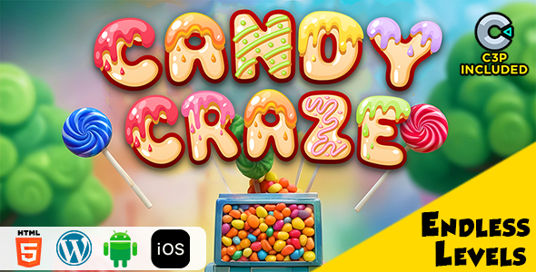 Candy Craze HTML5 Construct 3 Game