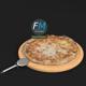Pizza and cutter on a board - 3DOcean Item for Sale