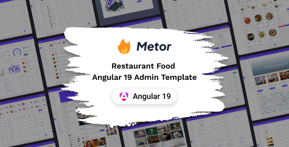 Metor - Angular 19 Restaurant Food Admin Dashboard Template