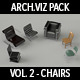 Arch Viz Pack Volume 2 - Chairs - 3DOcean Item for Sale