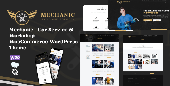 Mechanic - Car Service & Workshop WooCommerceWordPress Theme