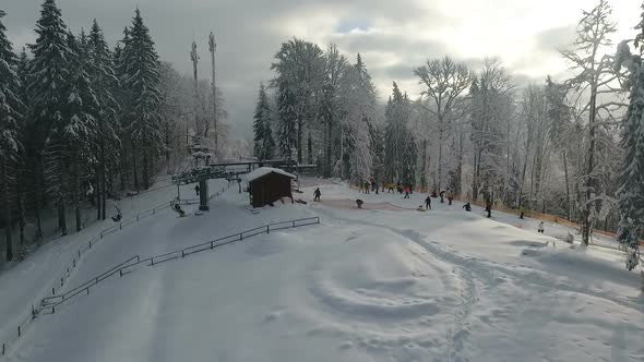 Winter Alpine Ski Resort