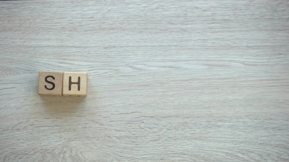 Shopping, Hand Putting Word on Wooden Cubes, Purchasing Good Bargains in Shop