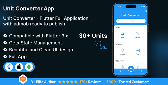 Unit Converter - Flutter Full Application with admob ready to publish