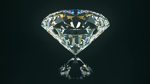 Beautiful diamond. Seamless animated presentation of rotating precious gem.