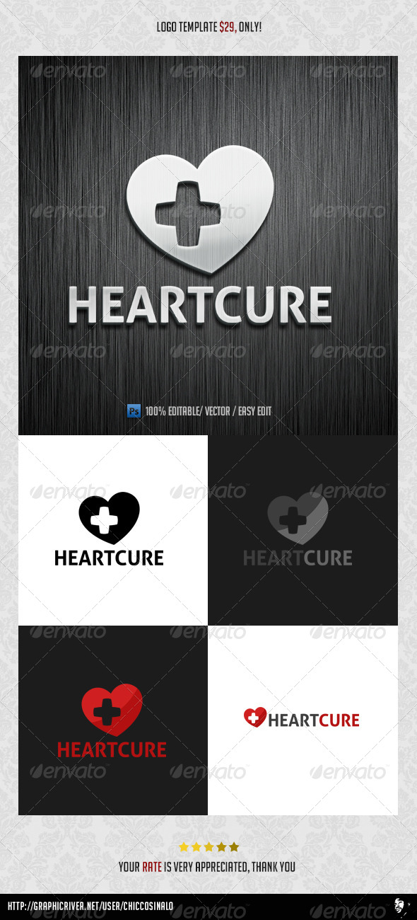 Heart Cure Logo Template