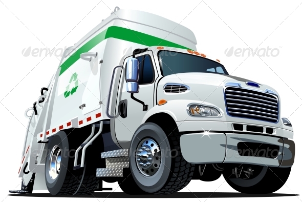 Cartoon Garbage Truck