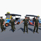 Rickshaw Drivers 3D Character Models with PBR Textures – Game-Ready Urban NPC Pack - 3DOcean Item for Sale