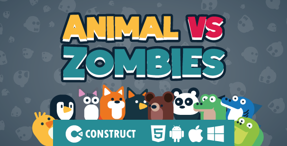 Animal vs Zombies - HTML 5 Mobile Game