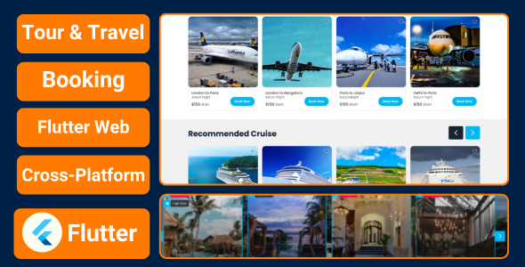 Tour and Travel Booking Website with Flutter Web Template | Travel Agency Website Flutter Web