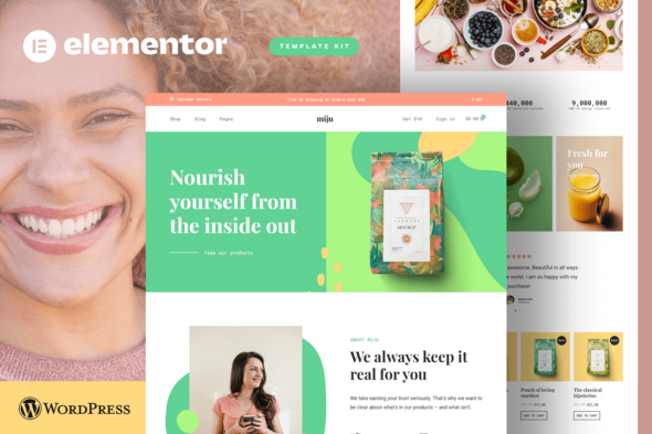 Miju - Conscious Product Elementor Template Kit