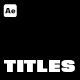 Titles - VideoHive Item for Sale