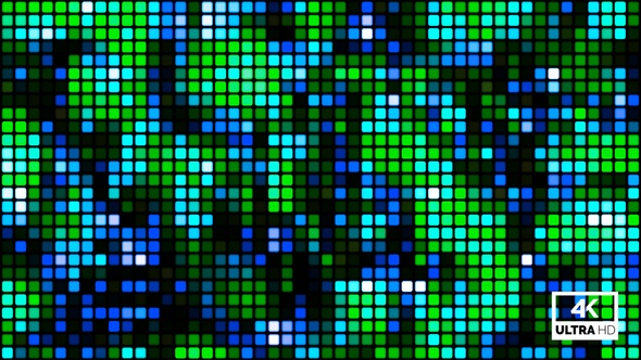 Multicolor Digital Dots Led Display Background Animation Looped V13