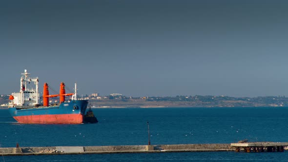 Modern Harbor and Global Trade Background