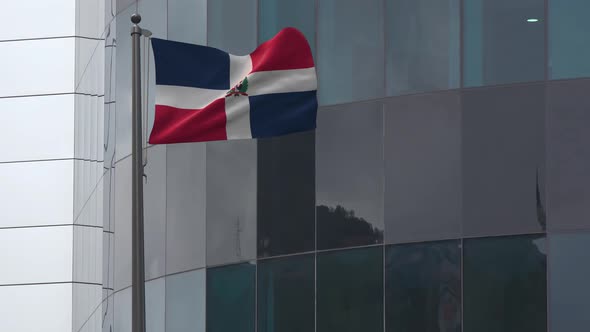 Dominican Republic  Flag  Background 4K