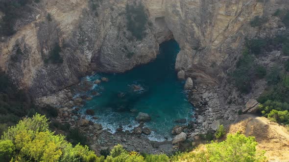 Blue Lagoon in Turkey Filmed on a Drone