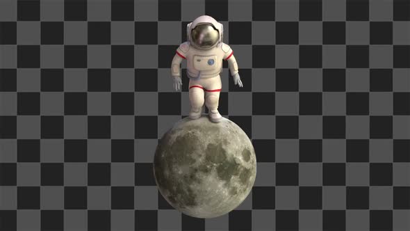 Astronaut Moonwalk Loop