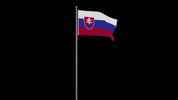 Slovakia Small Flag Pole Loops With Alpha