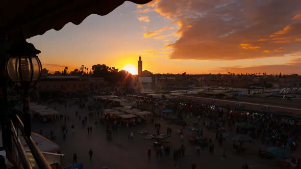 Tourists at Djemaa el Fna square