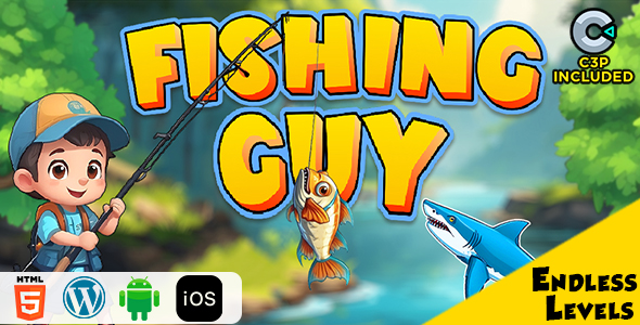 Fishing Guy HTML5 Construct 3 Game