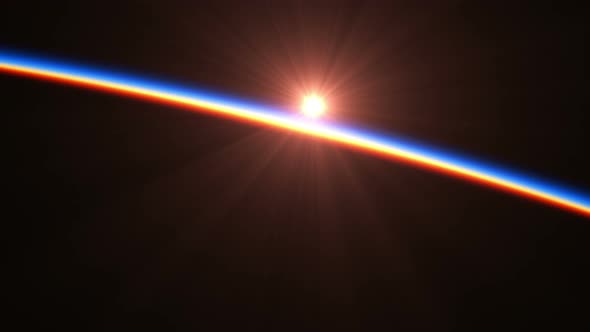 View Of Planet Earth From Space During Sunrise Over A Big Hurricane alt