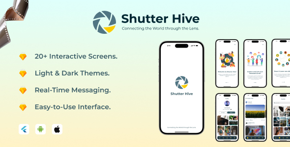 ShutterHive – A Complete Photo & Video Sharing Social App UI Kit In Flutter