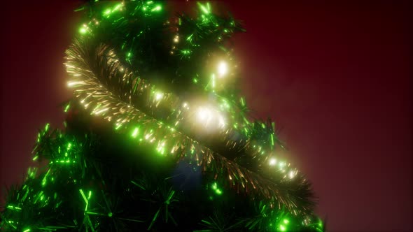 Christmas Tree with Colorful Lights