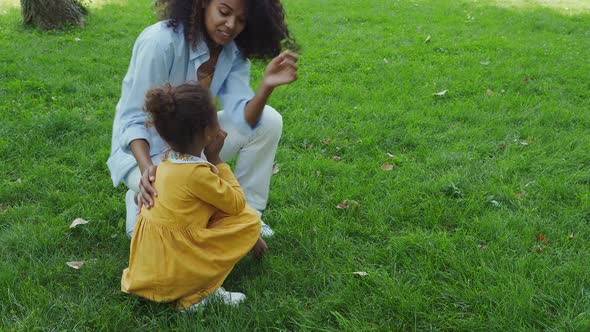 Family having fun at the park