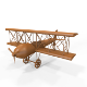 Carved Wooden Airplane Model and Base Mesh - 3DOcean Item for Sale
