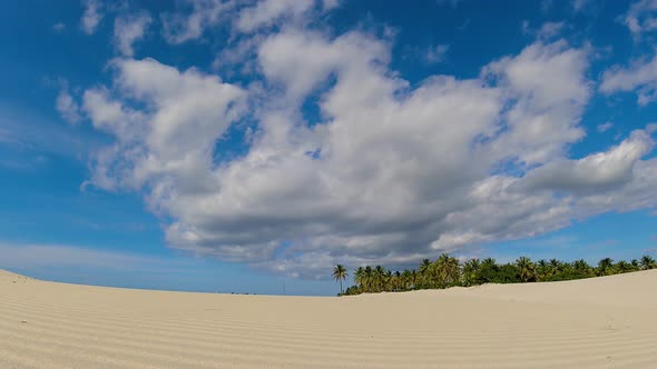 Timelapse beach. Tropical scenery. Summer travel destinations.