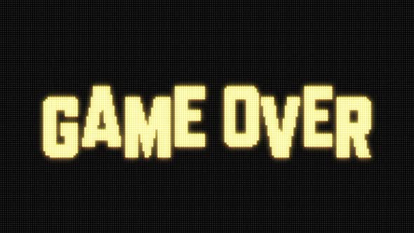 GAME OVER on Jumbotron LED screen