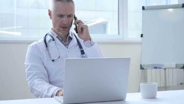 Doctor Discussing with Patient Health on Phone Call