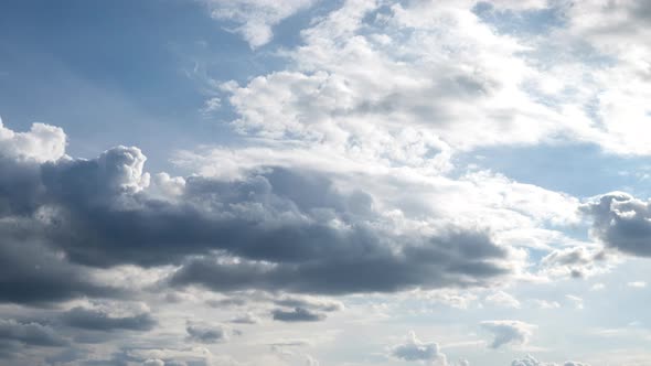  Timelapse White Clouds in the Blue Sky