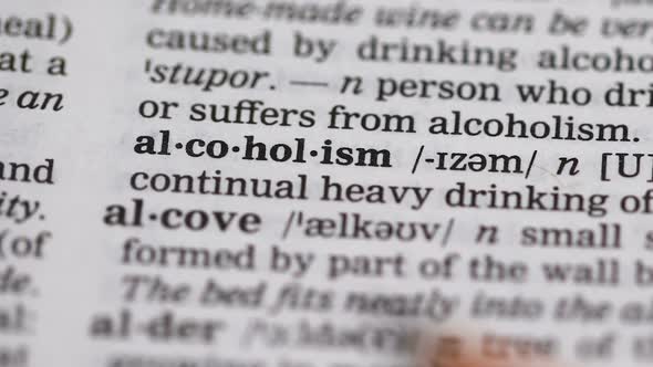 Alcoholism Meaning in Vocabulary, Harmful Continual Drinking of Spirits, Abuse