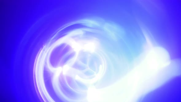 Background of Blue Purple Lightning and Plasma Glowing Loop