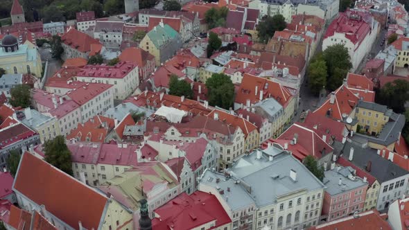 Aerial View Cityscape Tallinn Estonia