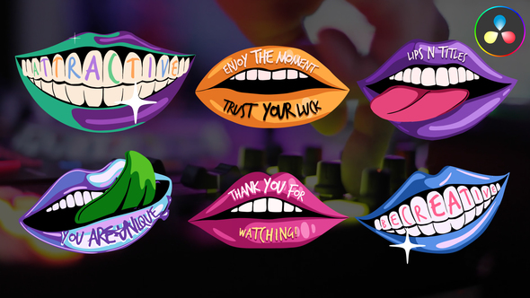 Lips and Titles for DaVinci Resolve