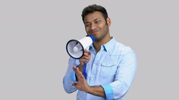 Young Foreman with Megaphone