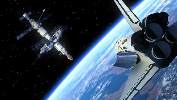 Space Station And Space Shuttle alt