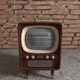 Old Tv Turn On And Off With Green Screen In An Empty Room - VideoHive Item for Sale