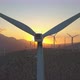 Wind Turbine Energy At Sunset Aerial - VideoHive Item for Sale
