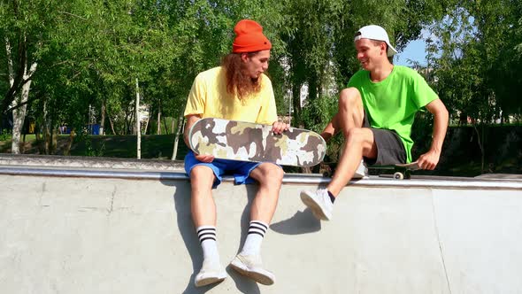 Skaters at the skatepark