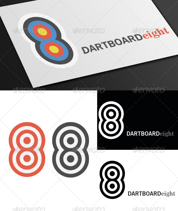 Dartboard 8 Logo Template