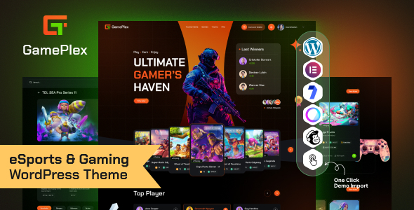GamePlex - eSports and Gaming NFT WordPress Theme