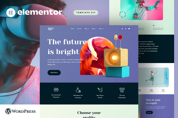 Aney - Vibrant Elementor Pro Template Kit
