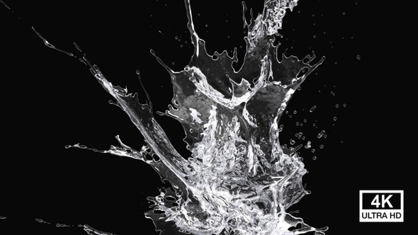 Purified Water Splash 4K