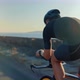 Cyclist On Triathlon Bicycle Sport Recreation. Triathlete Training On Bike.Cycling Exercise On Bike. - VideoHive Item for Sale