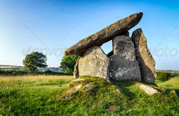  or burial chamber on the edge of Bodmin Moor in Cornwall also known as the the Giant’s House and King Arthur’s Quoit
