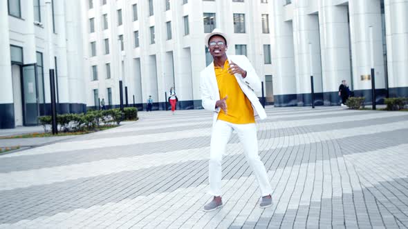 Black man performs contemporary dance